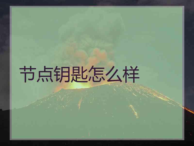 节点钥匙怎么样