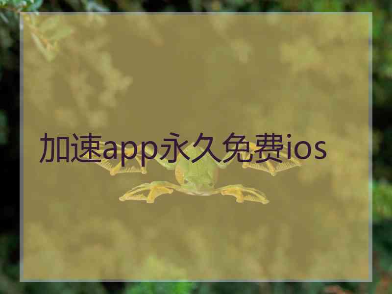 加速app永久免费ios