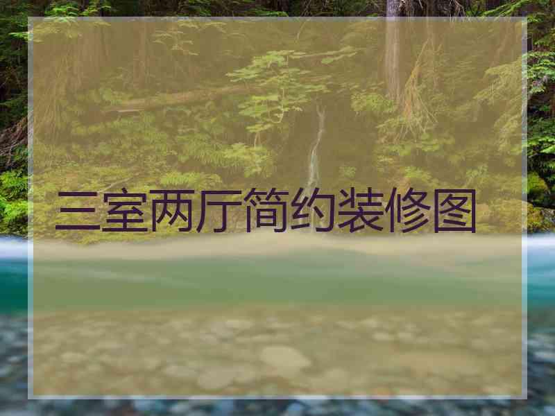 三室两厅简约装修图